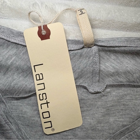 NWT REVOLVE LANSTON Quarter Sleeve Top Gray Size Small - Picture 3 of 8